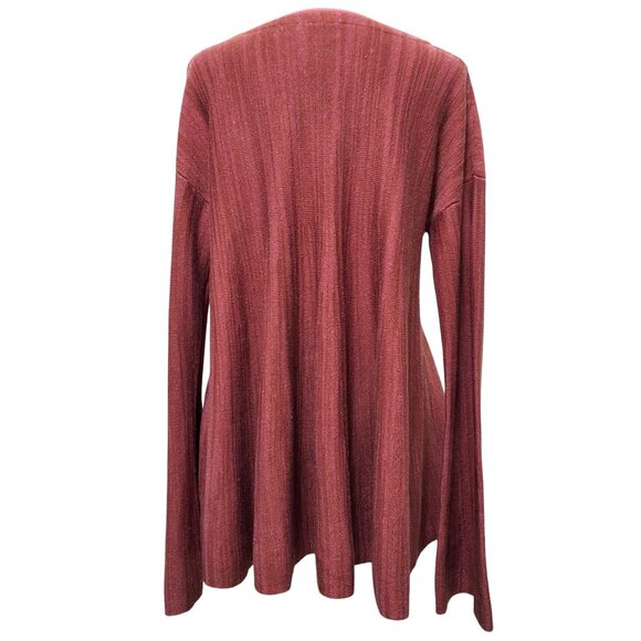 Free People Sundae Pullover Top Deep V Flared Sleeve Hi-Low Hem Oversized S - Picture 5 of 9